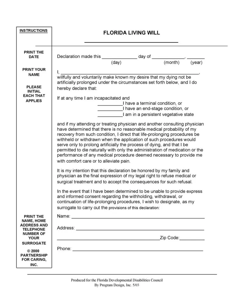 50 Free Living Will Templates & Forms [Word] ᐅ TemplateLab