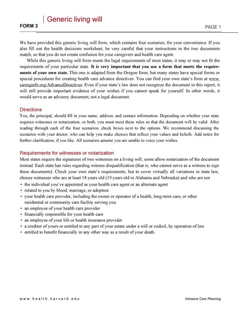 50 Free Living Will Templates & Forms [Word] ᐅ TemplateLab