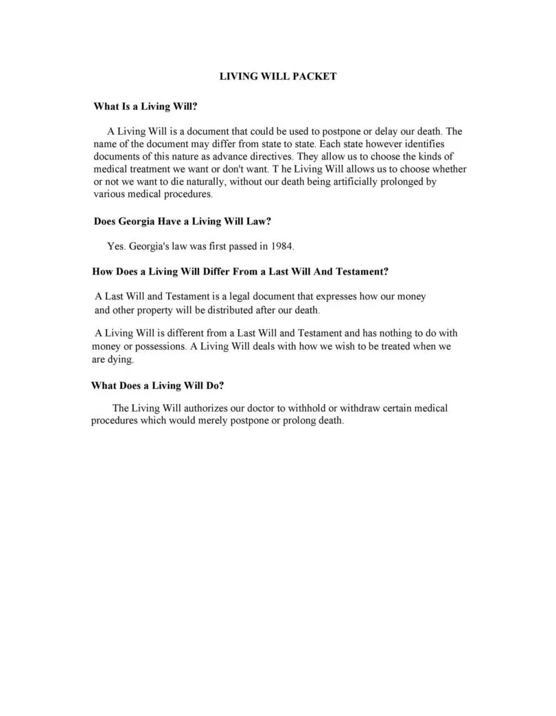 50 Free Living Will Templates & Forms [Word] ᐅ TemplateLab