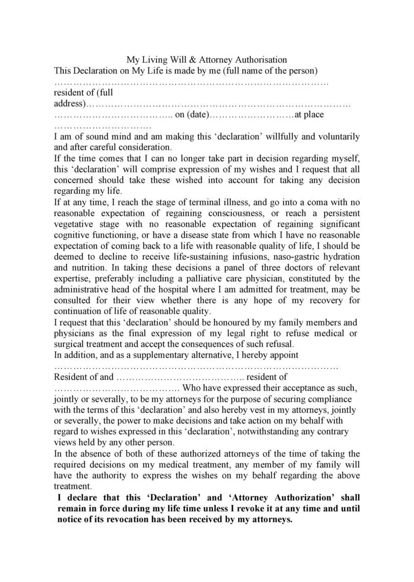 50 Free Living Will Templates & Forms [Word] ᐅ TemplateLab