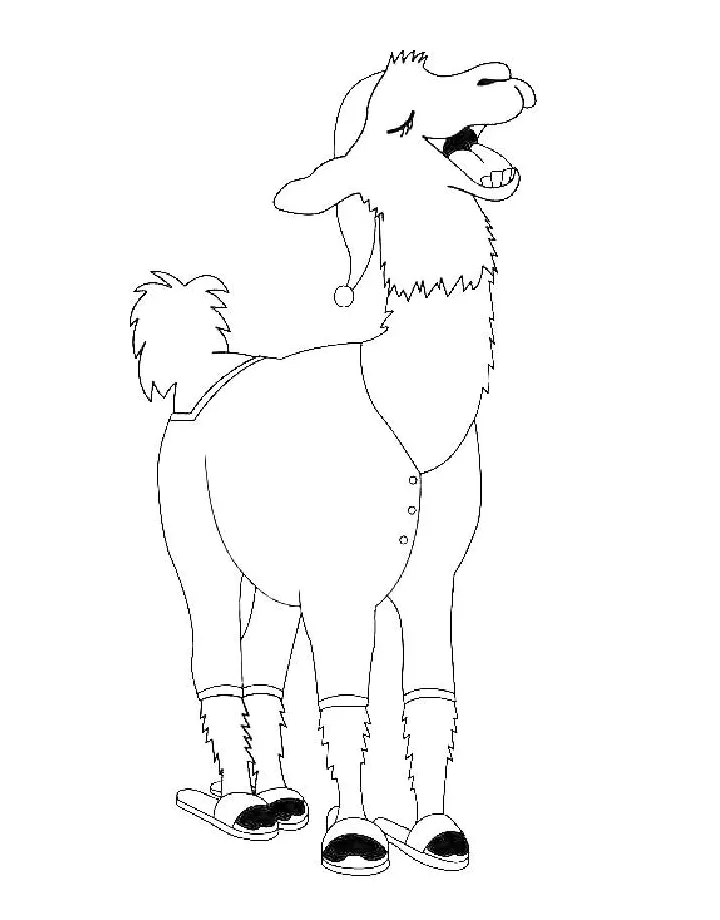 Llama llama red pajama coloring page free printable pdf