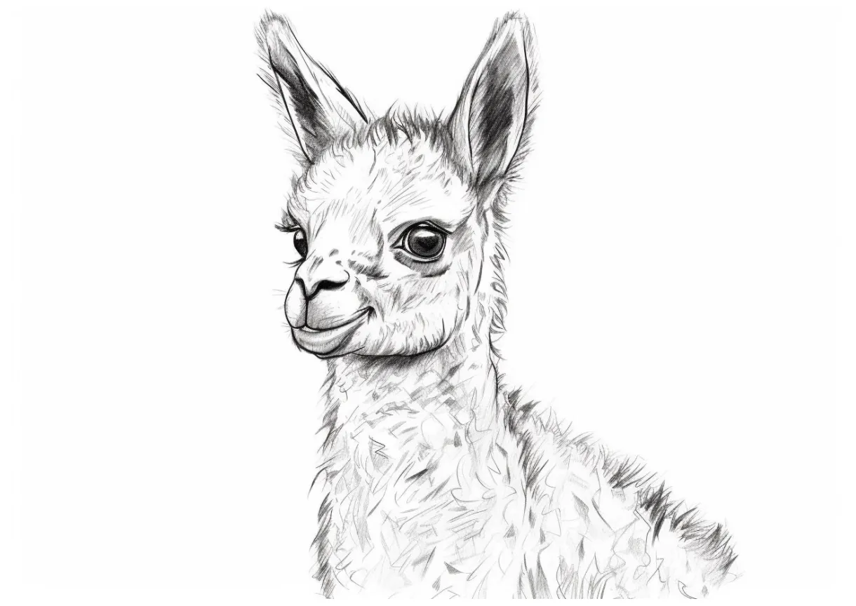 The llama — coloring pages free & printable