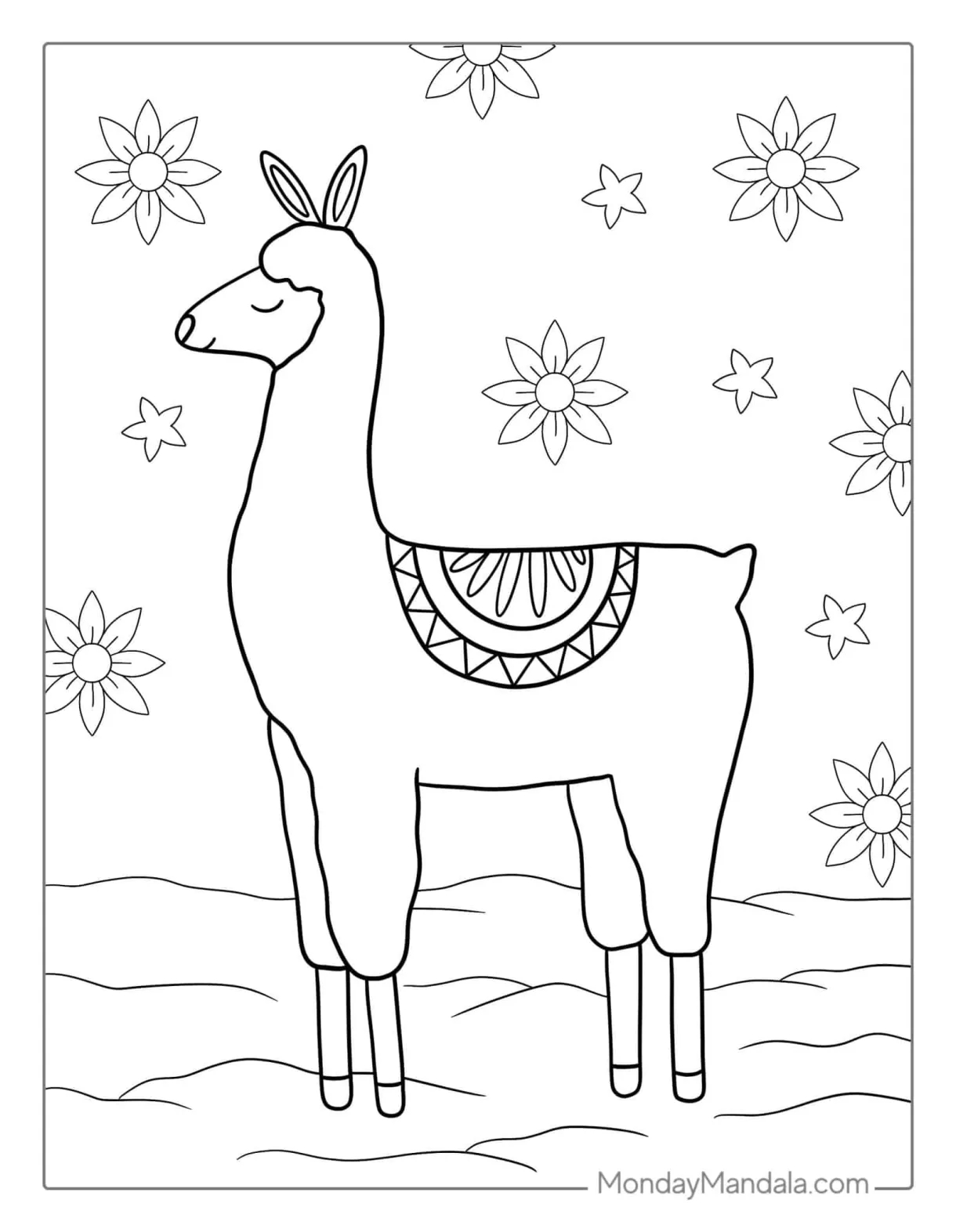 22 llama coloring pages free pdf printables