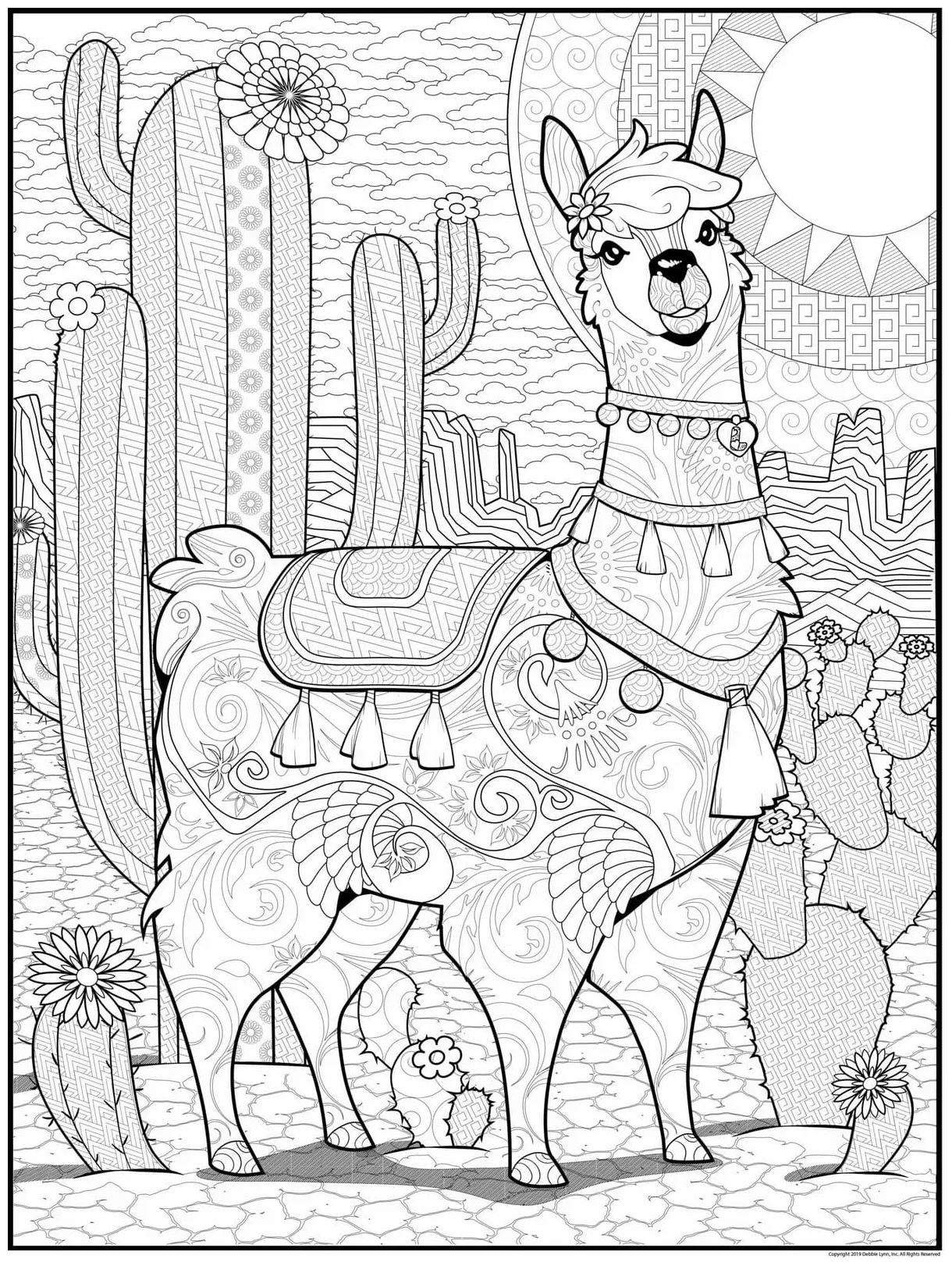 Llama Coloring Pages - 100 Printable coloring pages