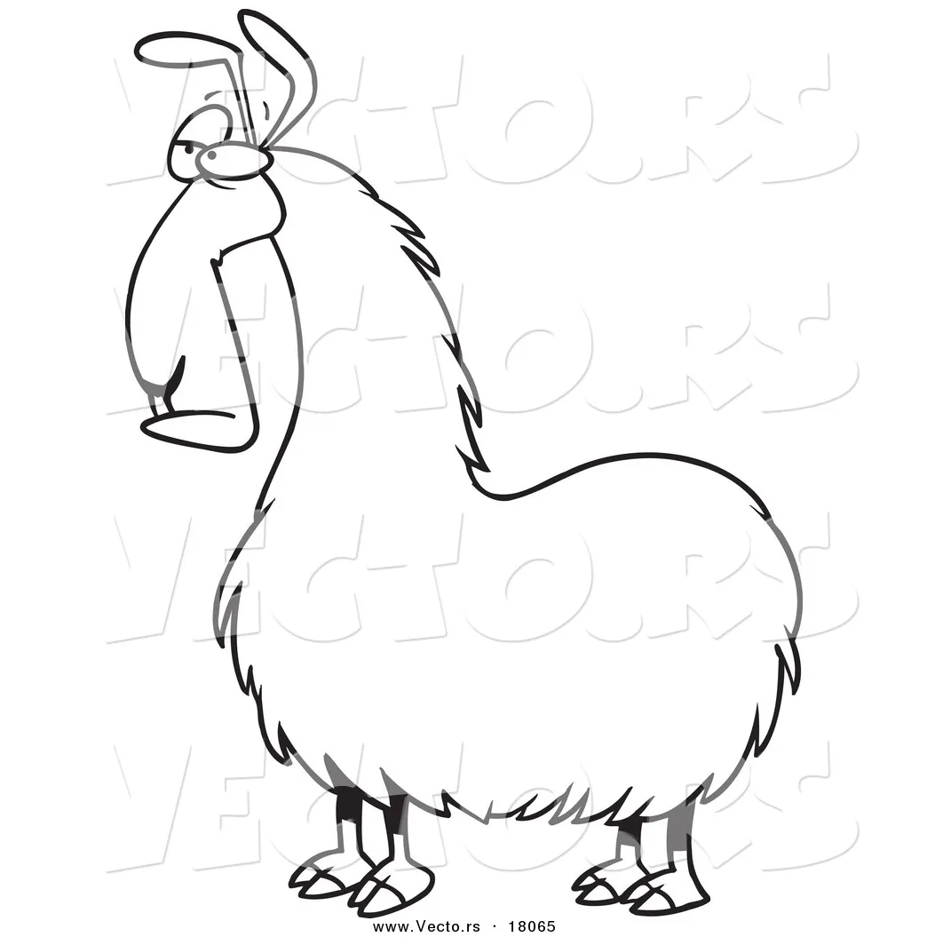 Llama coloring pages to download and print for free