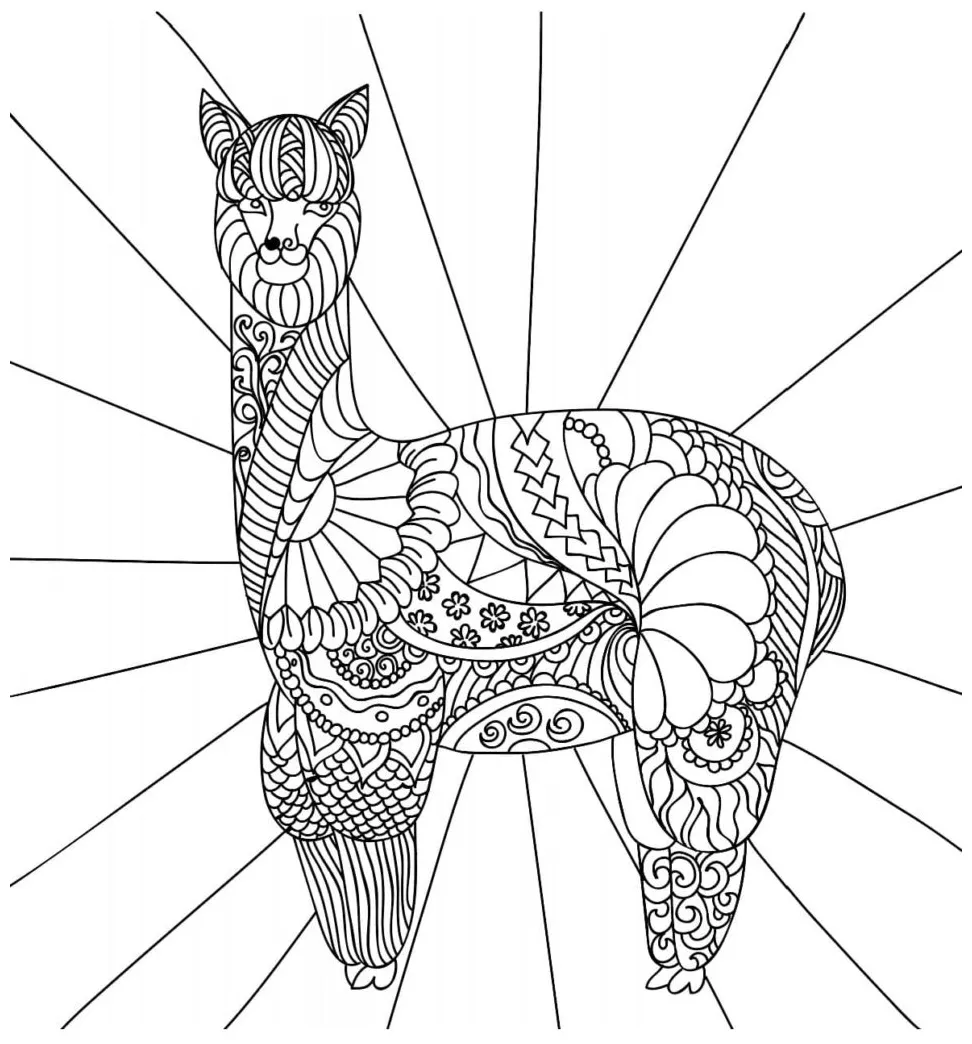 Llama coloring pages 100 printable coloring pages