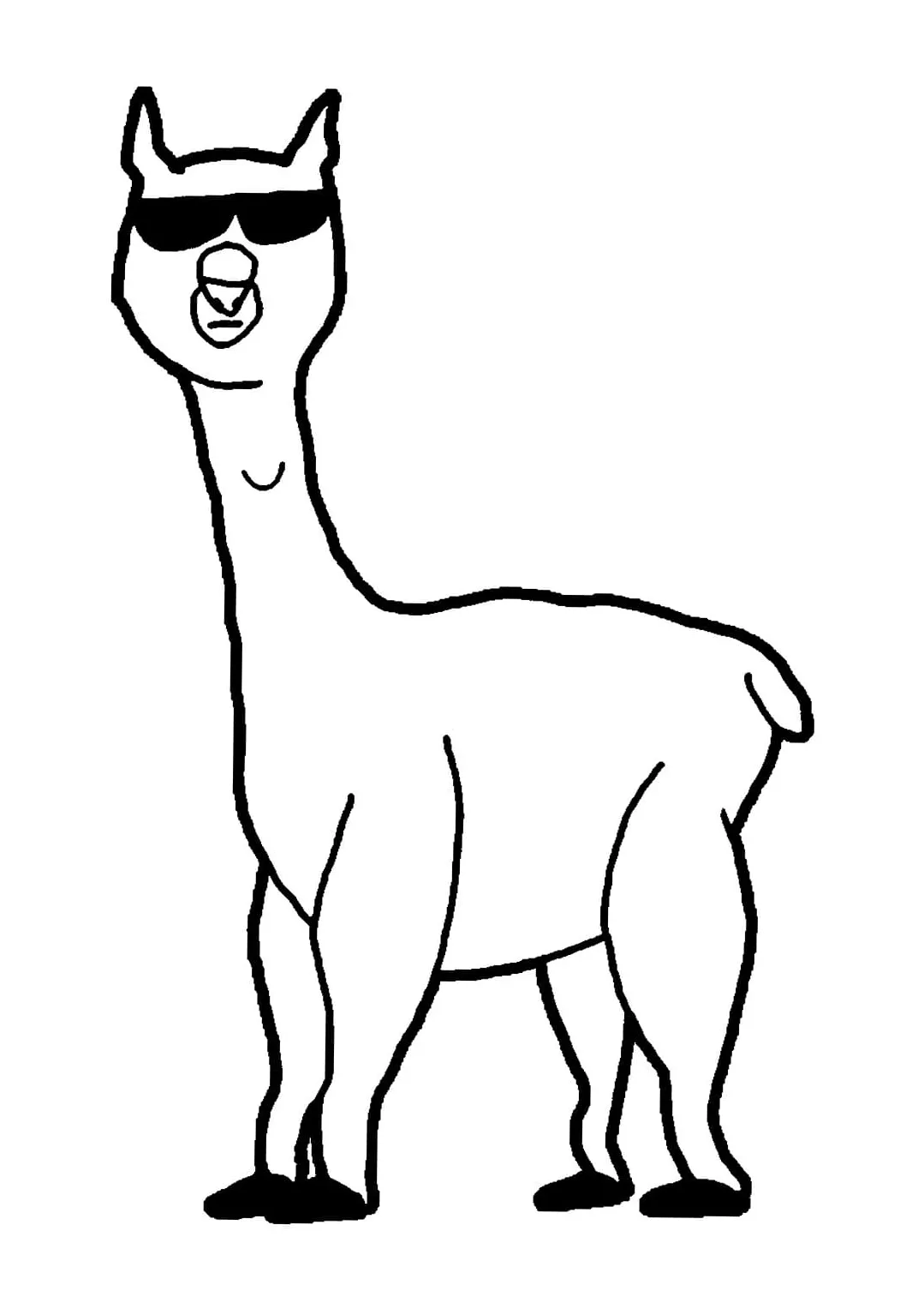 Llama Coloring Pages - 100 Printable coloring pages