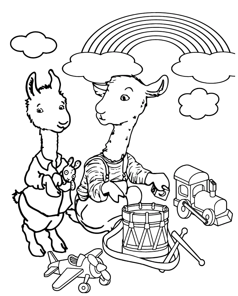 Llama llama character coloring pages printable coloring page