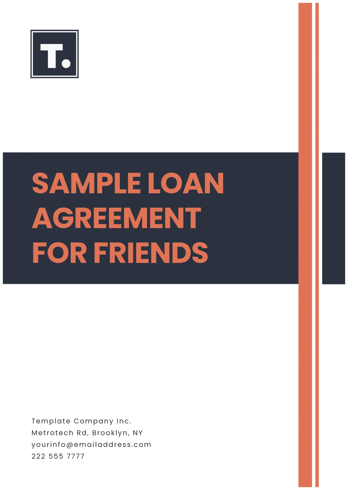 Free Sample Loan Agreement for Friends Template to Edit Online