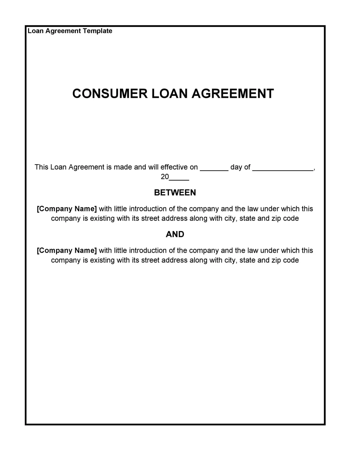 40+ Simple Loan Agreement Templates [FREE] ᐅ TemplateLab