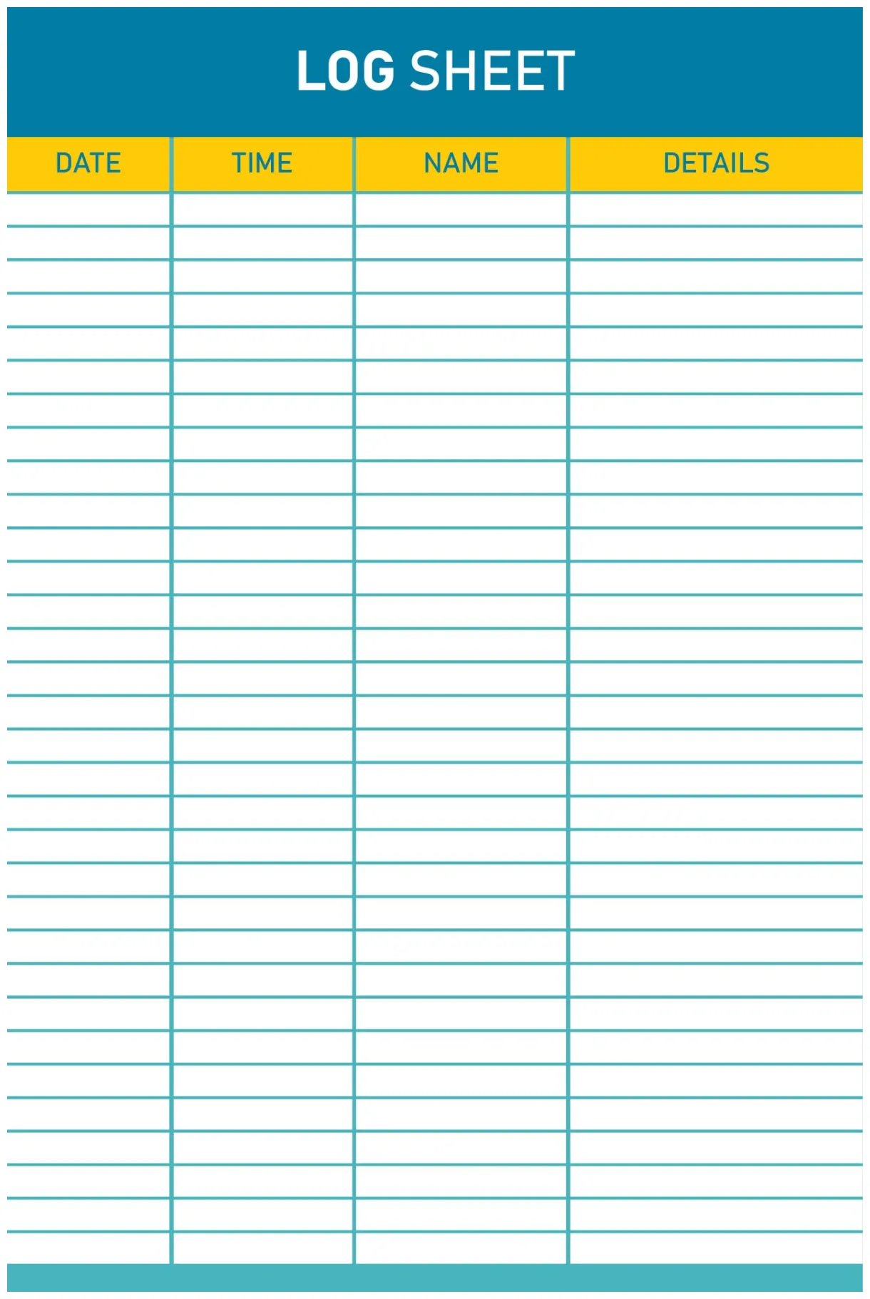 8 best s of printable printable blank log
