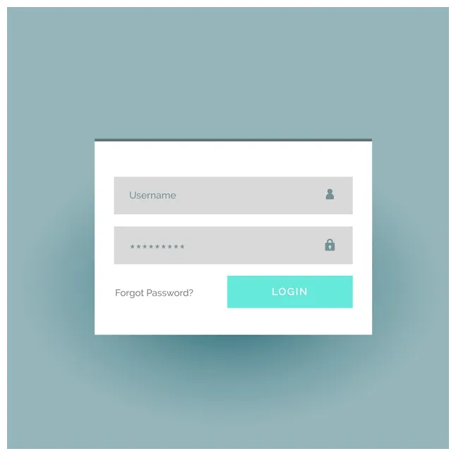 Simple login form template Vector | Premium Download