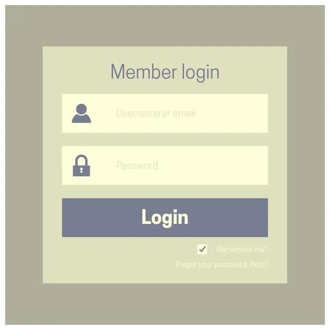 Premium Vector | Login form template