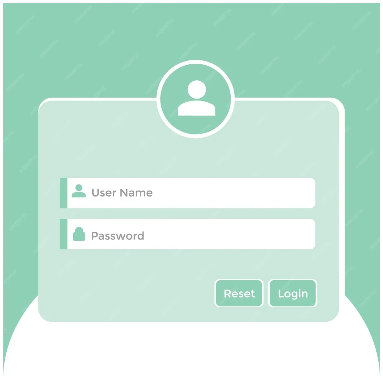 Premium Vector | Simple login template form