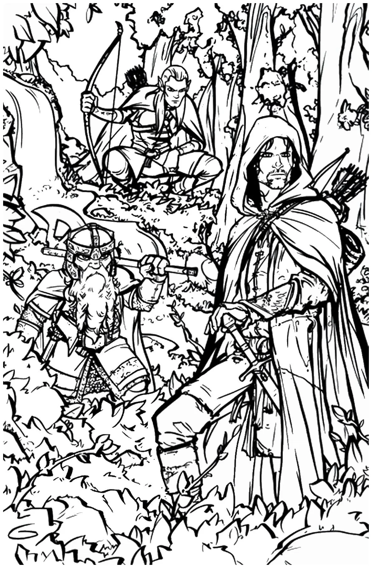 Free lord of the rings coloring page sanaitedeleon