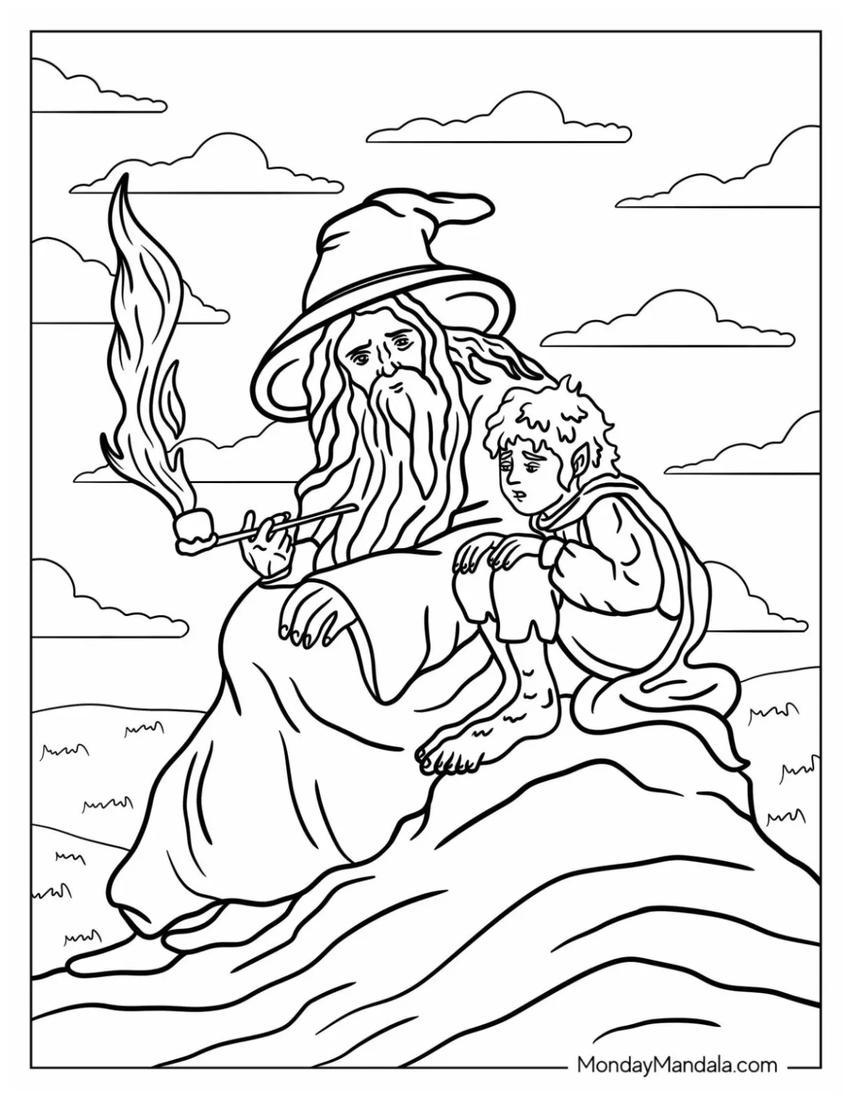 20 lord of the rings coloring pages free pdf printables