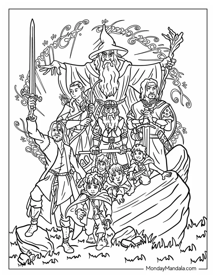 Printable Lord Rings Coloring Pages [2025]