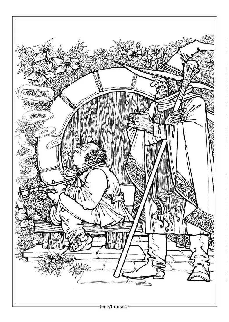 Characters of the hobbit coloring pages the lord of the rings artofit