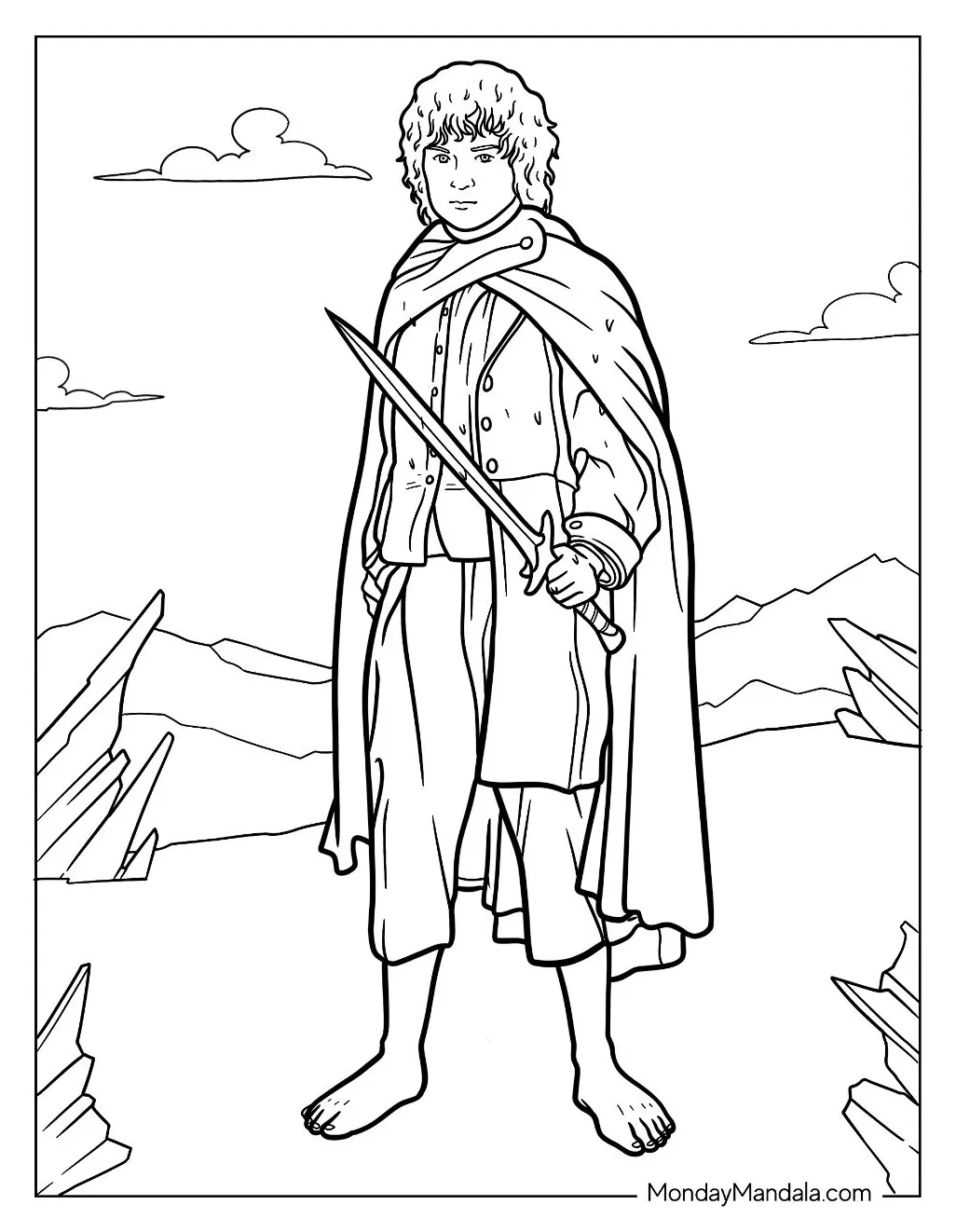 Hobbit character coloring pages [2025]