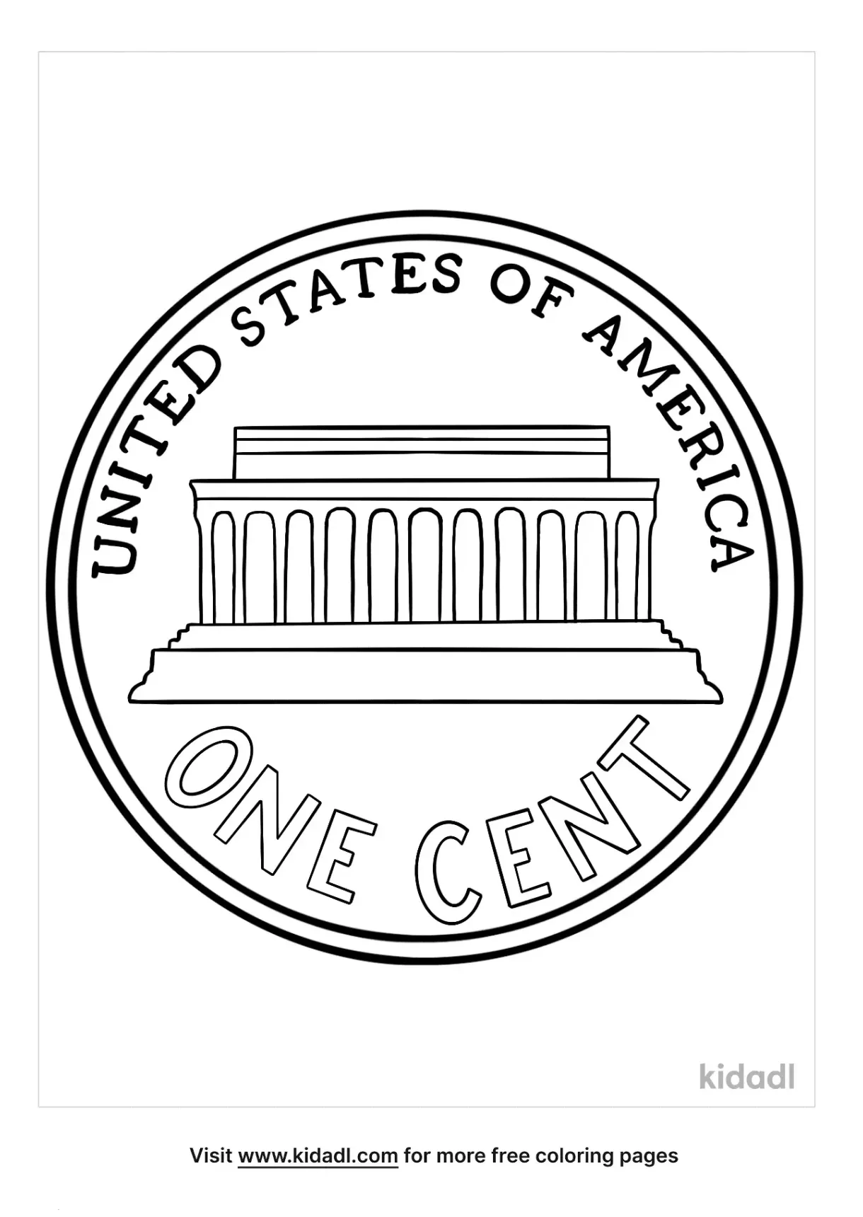 Free penny coloring page coloring page printables kidadl
