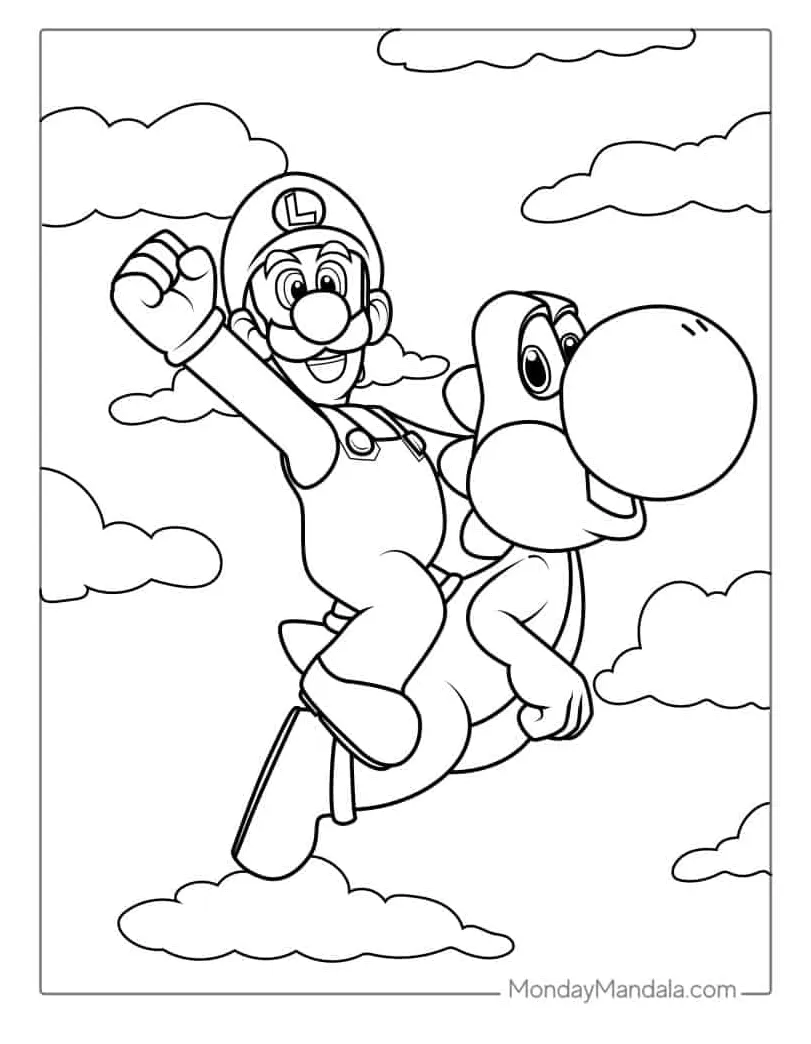 Luigi coloring page