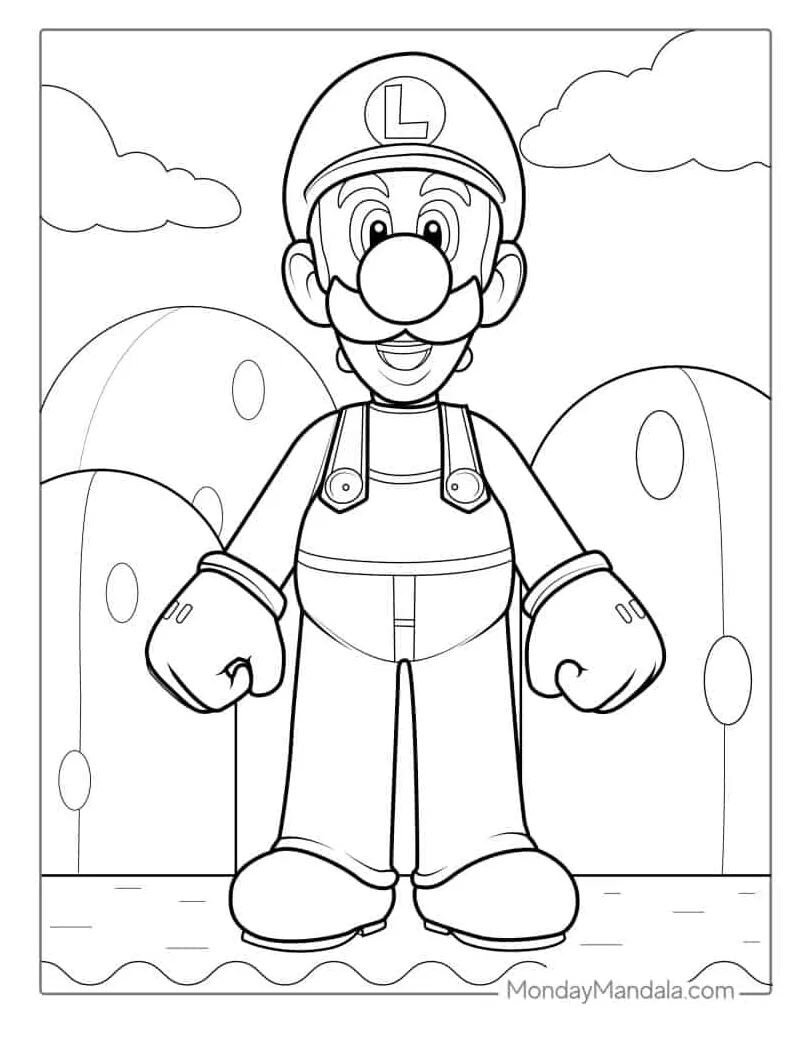 Luigi coloring page