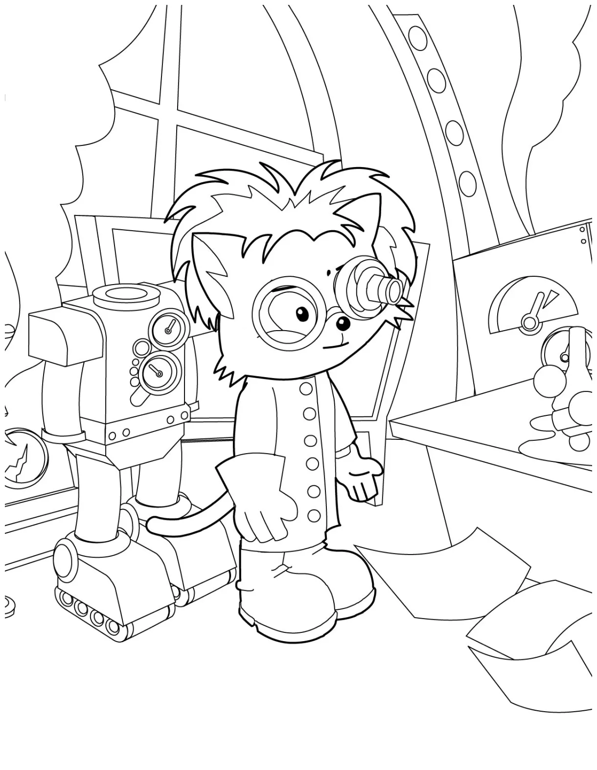 Mad Scientist Coloring Page at GetColorings.com | Free printable