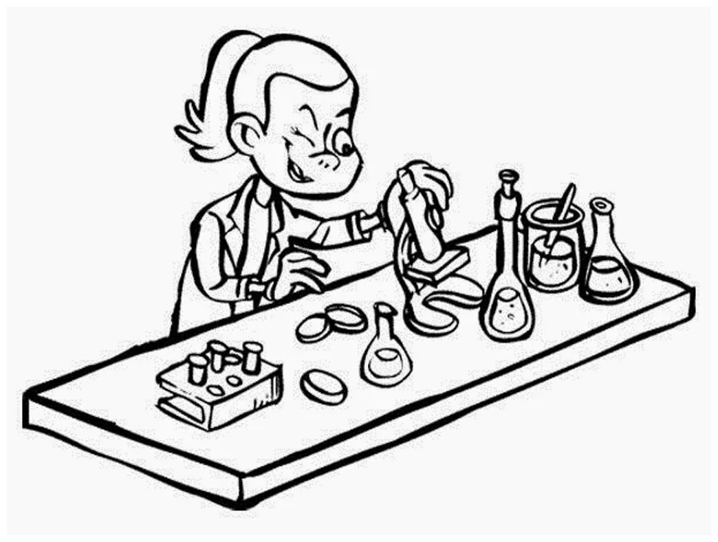 Mad Scientist Coloring Page at GetColorings.com | Free printable