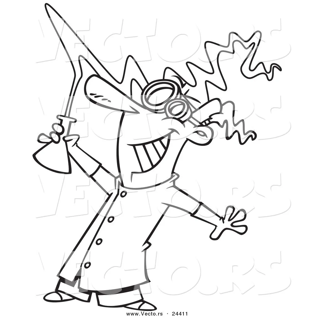 Mad Scientist Coloring Page at GetColorings.com | Free printable