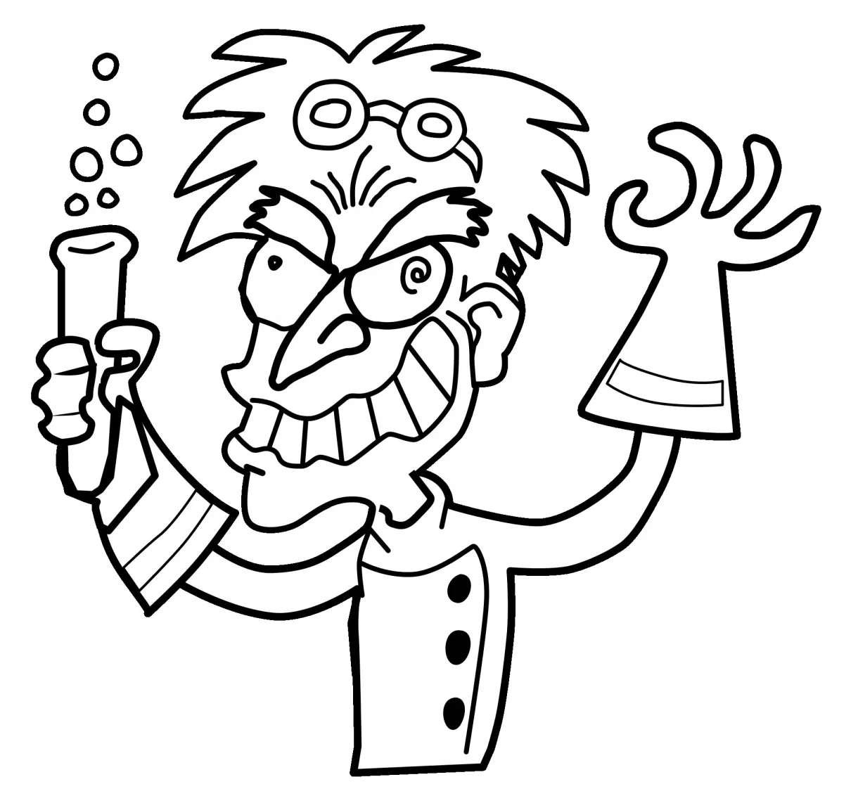 Mad Scientist Coloring Page at GetColorings.com | Free printable
