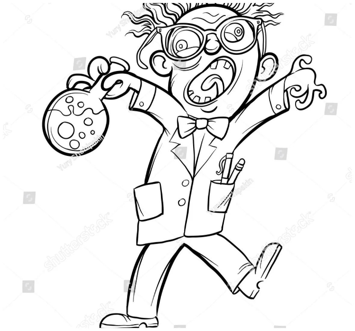 Mad Scientist Coloring Page at GetColorings.com | Free printable