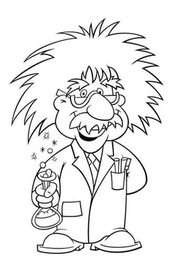 Mad Scientist Coloring Page at GetColorings.com | Free printable