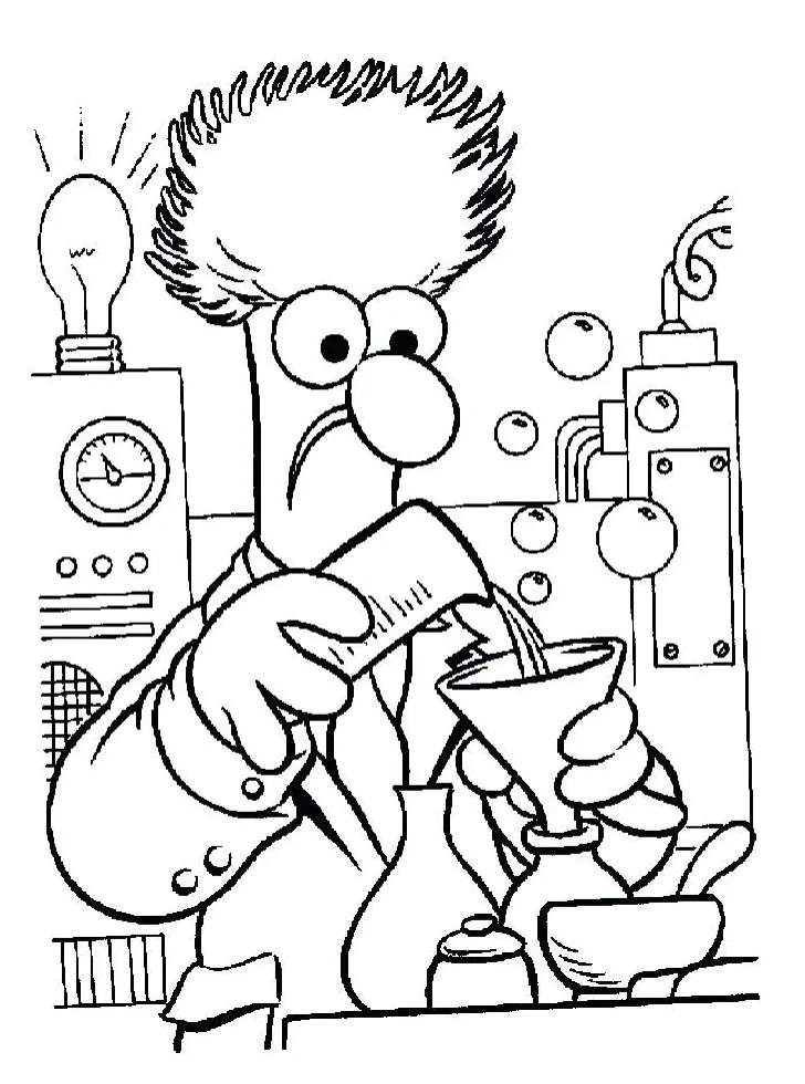 Mad Scientist Coloring Page at GetColorings.com | Free printable