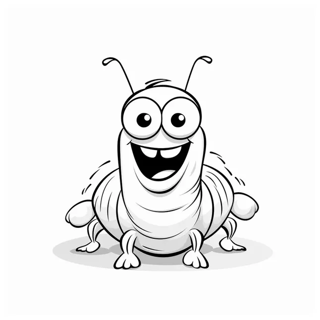 Premium ai maggot kindergarden art charm cute coloring book