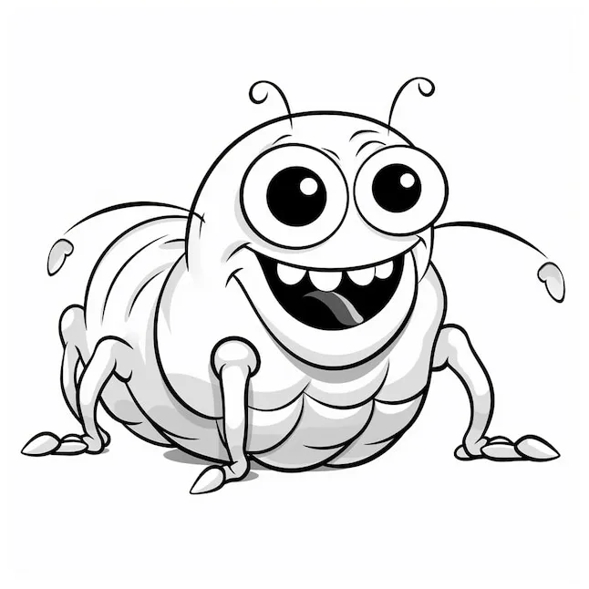 Premium ai maggot kindergarden art hand drawn flat coloring