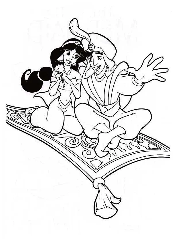 Magic Carpet Coloring Page at GetColorings.com | Free printable