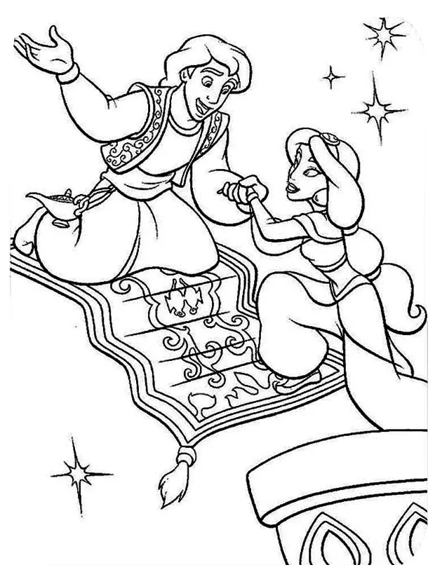 Magic Carpet Coloring Page at GetColorings.com | Free printable