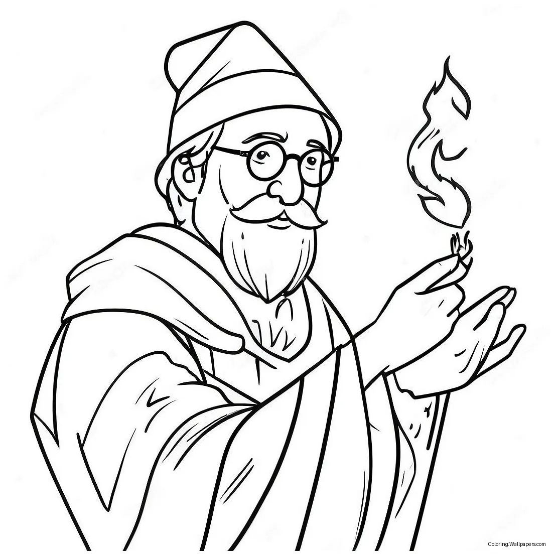 Hogwarts legacy wizard casting spell coloring page 61504-48713