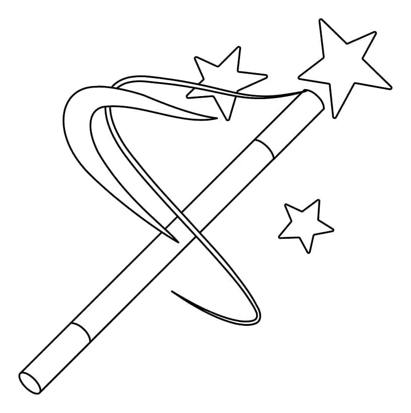 Magic wand for free coloring page download, print or color online for