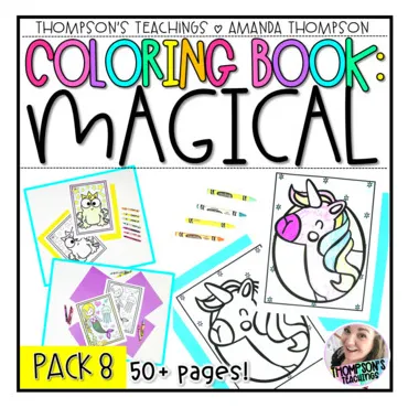 Magical coloring pages coloring sheets fantasy coloring book