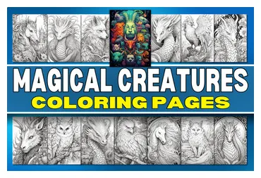 Magical creatures coloring pages by modern kid press tpt