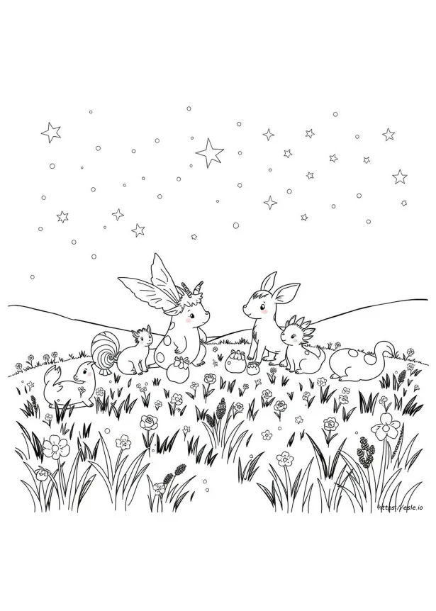 Magical creatures coloring pages