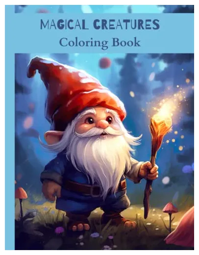 Magical creature coloring book kids coloring book for a journey into a
