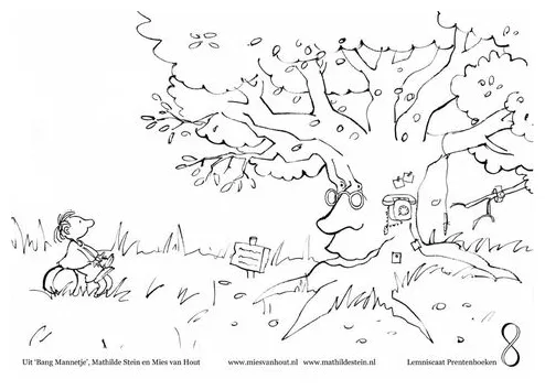 Magical forest coloring page