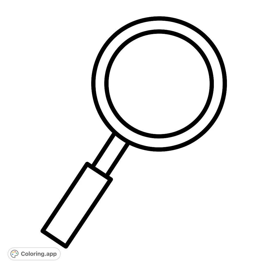 Simple magnifying glass coloring.app