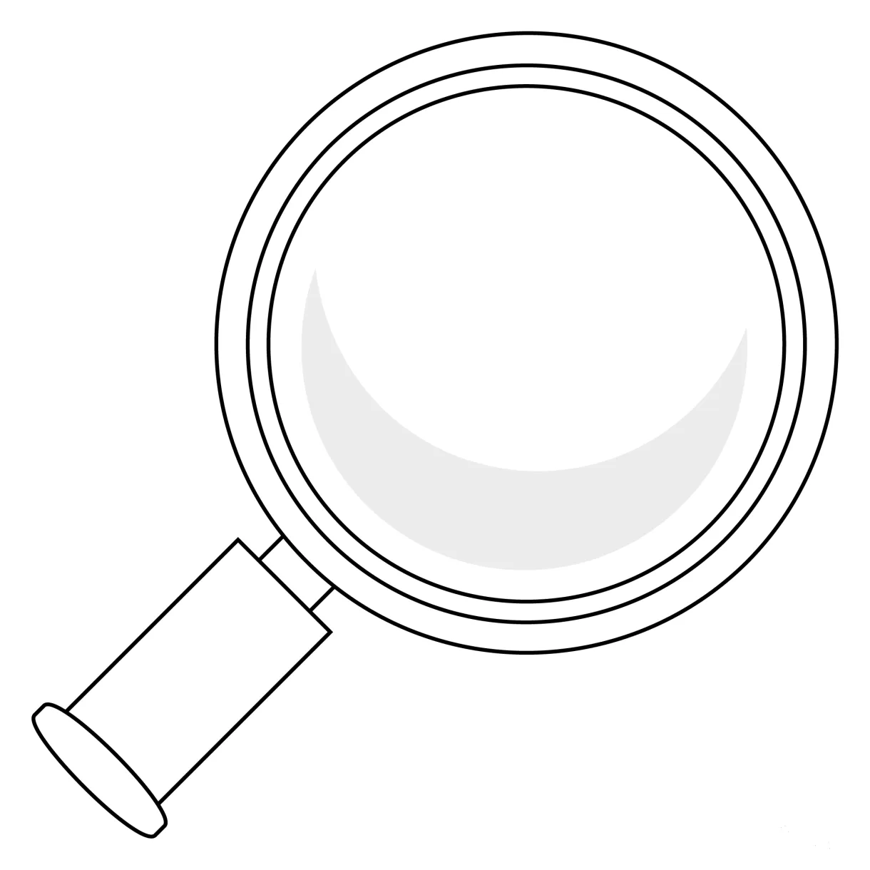 Magnifying glass tilted right coloring page colouringpages