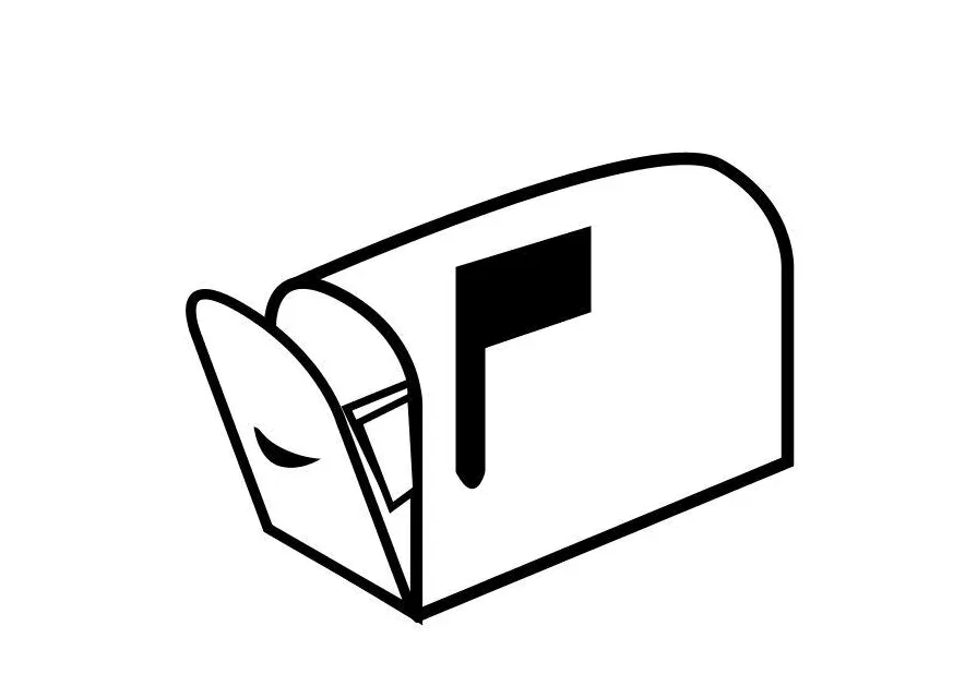 Coloring page mailbox free printables img 18682