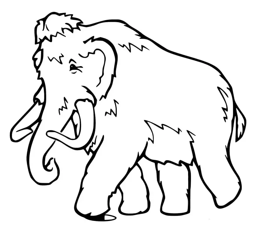 Mammoth smiling coloring page free printable coloring pages for kids
