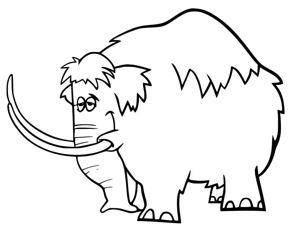 Mammoth smiling coloring page free printable coloring pages for kids