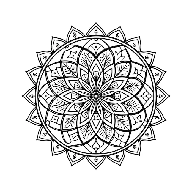 Premium vector mandala design coloring page for kdp interiors